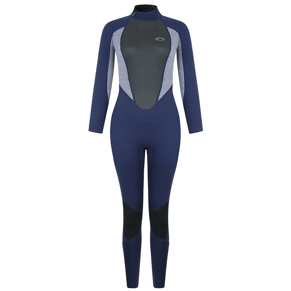 

Неопреновый костюм с длинными рукавами и молнией на спине Typhoon Storm 3 mm Woman, синий