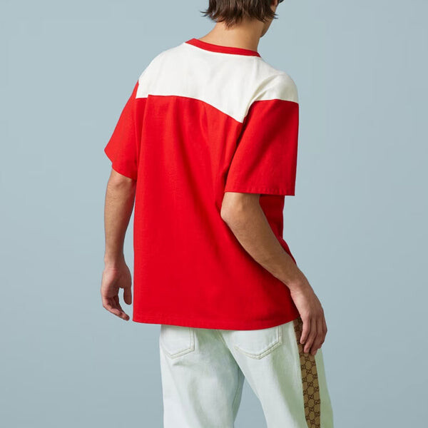 Футболка cotton jersey t-shirt with print 'red' Gucci, красный — фото 4