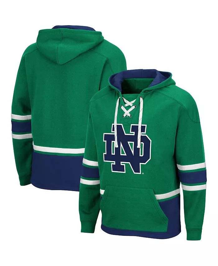 

Мужская толстовка с капюшоном Notre Dame Fighting Irish Lace Up 3.0 на шнуровке Colosseum, зеленый
