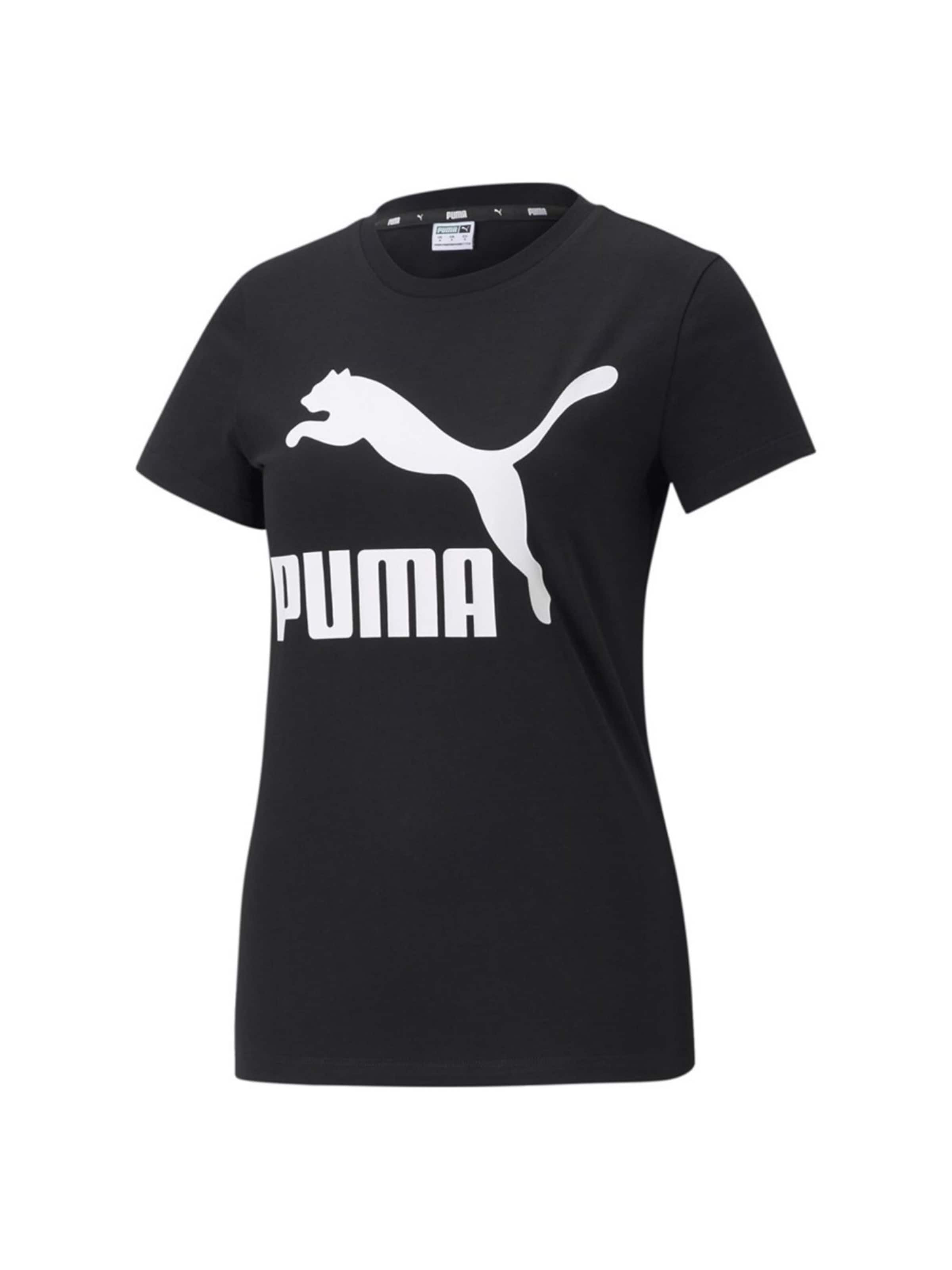 

PUMA Футболка 'Classics Logo' в черном цвете