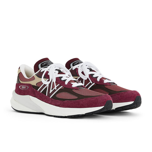 Кроссовки teddy santis 990 v6 made in usa 'burgundy tan' New Balance, бургундия — фото 2