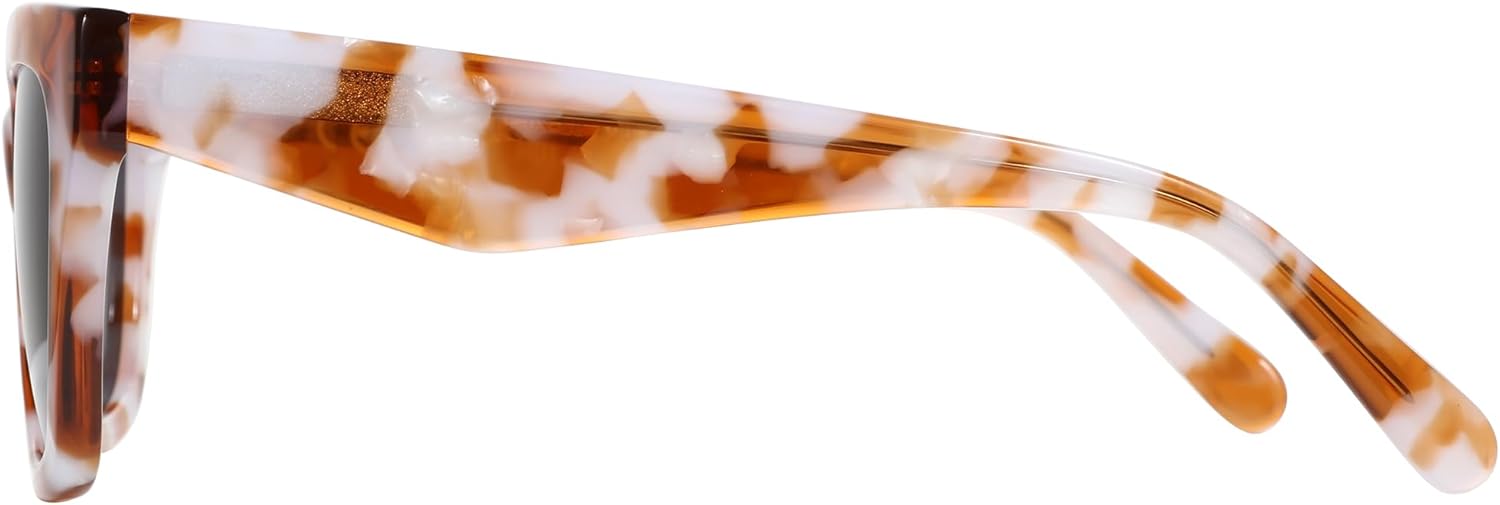 

Женские поляризованные солнцезащитные очки ZENOTTIC: стильные квадратные дизайнерские солнцезащитные очки в стиле ретро для отдыха с защитой от УФ-излучения UV400, C04 Red Demi / Grey