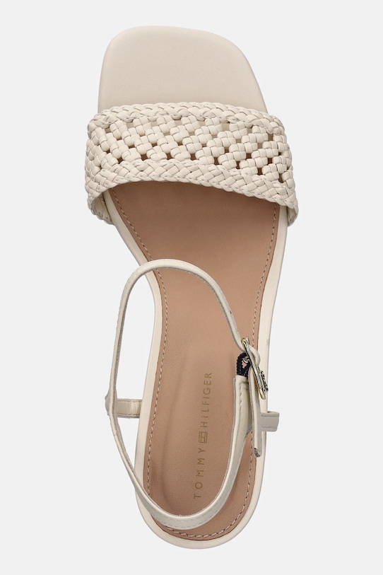 Сандалии Crochet Lthr Kitten Sandal Tommy Hilfiger, бежевый — фото 4