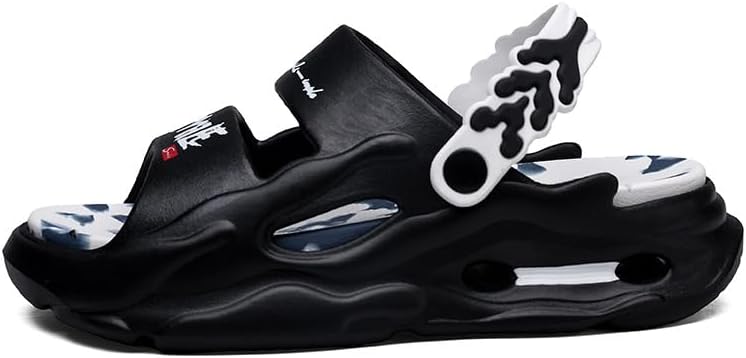 

Сандалии 4.0 с амортизацией, двухцветные, на толстой подошве, увеличивающие рост, летние, для улицы, с прохладным носком, мужские, укороченные Bobojuju, черный