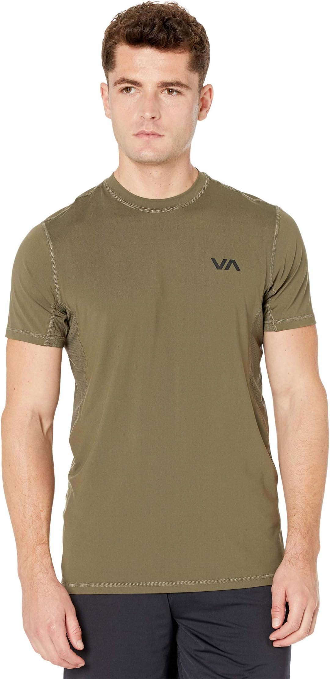 

Топ RVCA VA Sport Vent Short Sleeve Top, оливковый