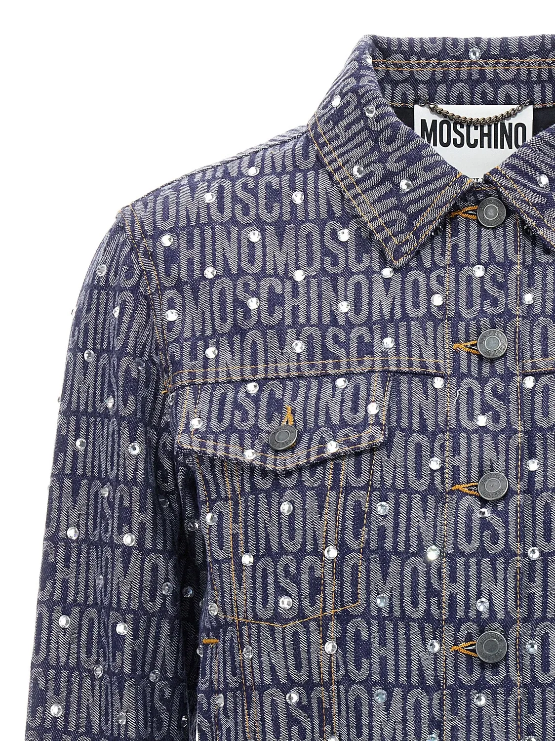Куртка с логотипом Moschino, синий — фото 3