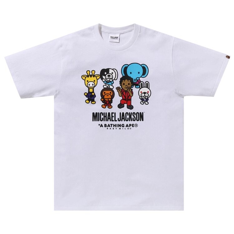 

Футболка BAPE x Michael Jackson Baby Milo 'White', белый
