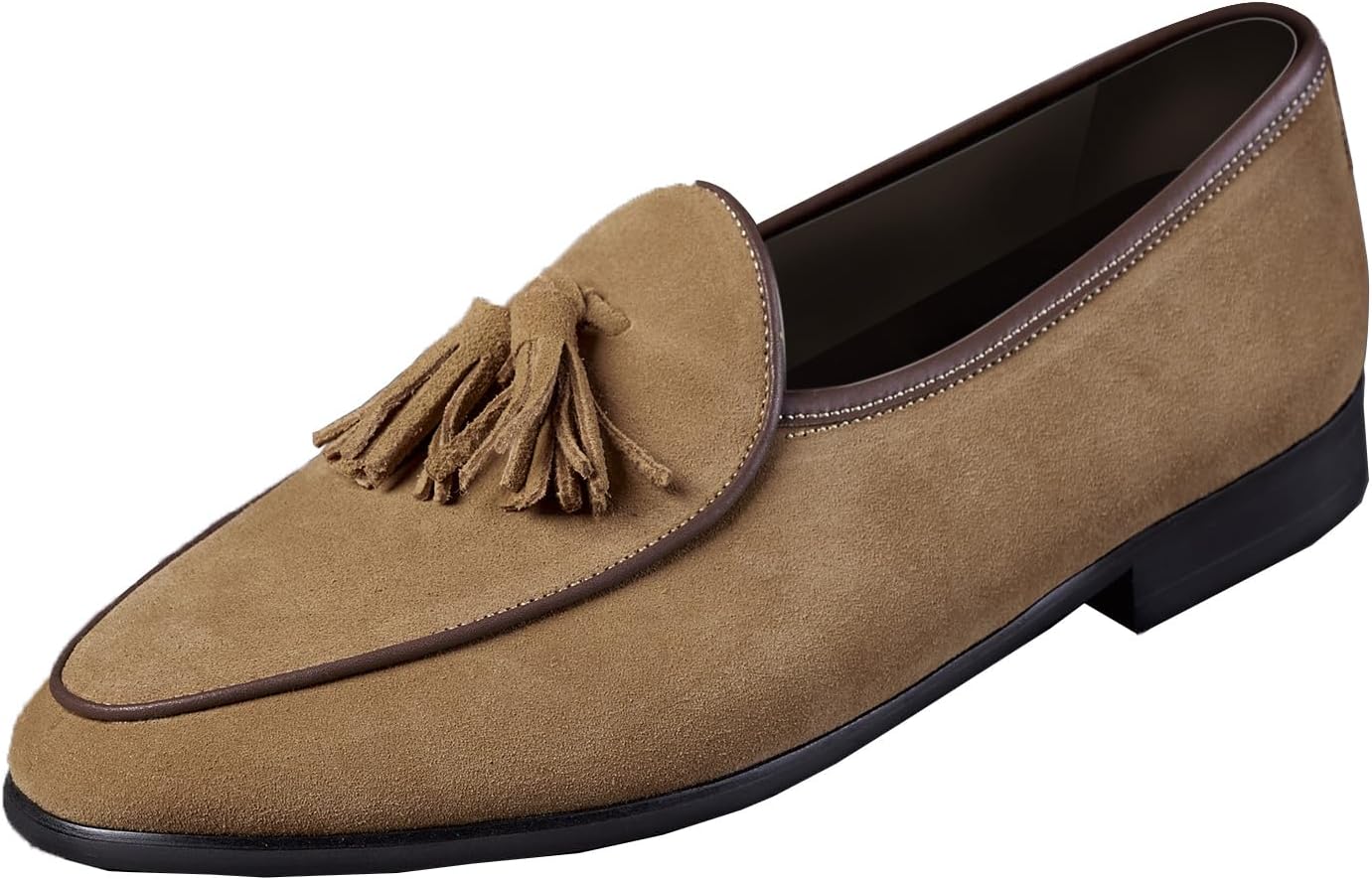 

Мужские лоферы Santimon, формальная обувь с отделкой кисточками, модные повседневные деловые лоферы типа пэнни, хаки