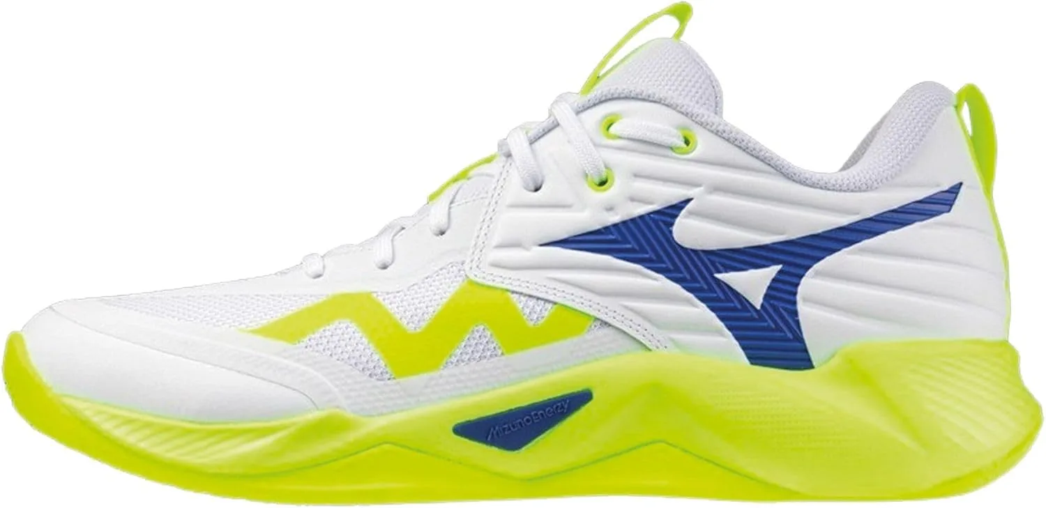Унисекс кроссовки Mizuno Wave Momentum Pro для взрослых, белый/синий/желтый