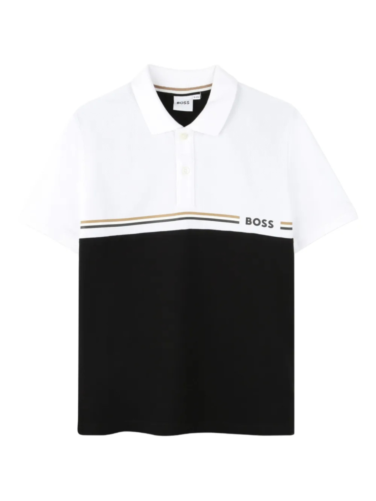 

Рубашка-поло с цветными блоками BOSS Kidswear, черный