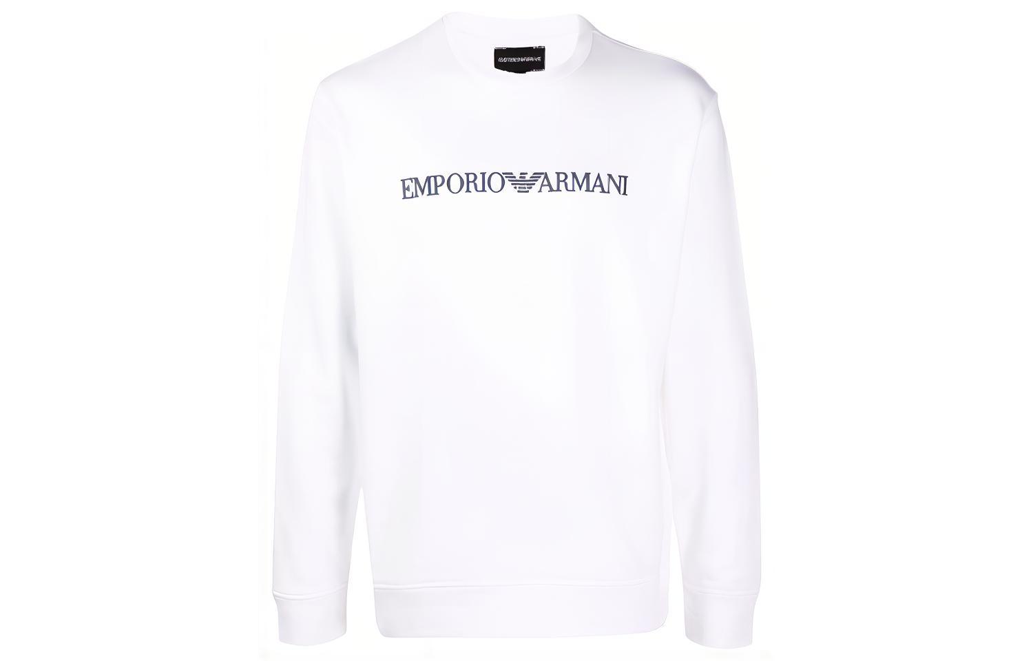 Свитшот с принтом логотипа EMPORIO ARMANI, белый — фото 2