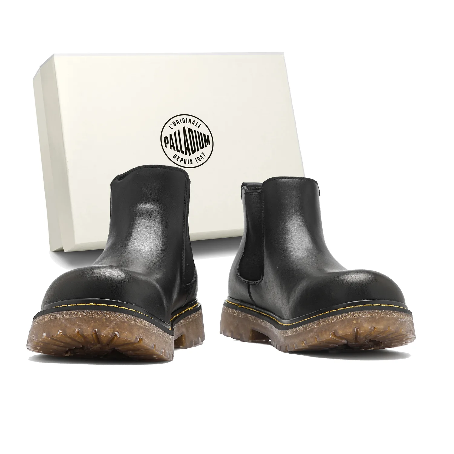 Короткие армейские ботинки на среднем каблуке для мужчин Palladium, Black Classic, Suggestion: Size Down 1