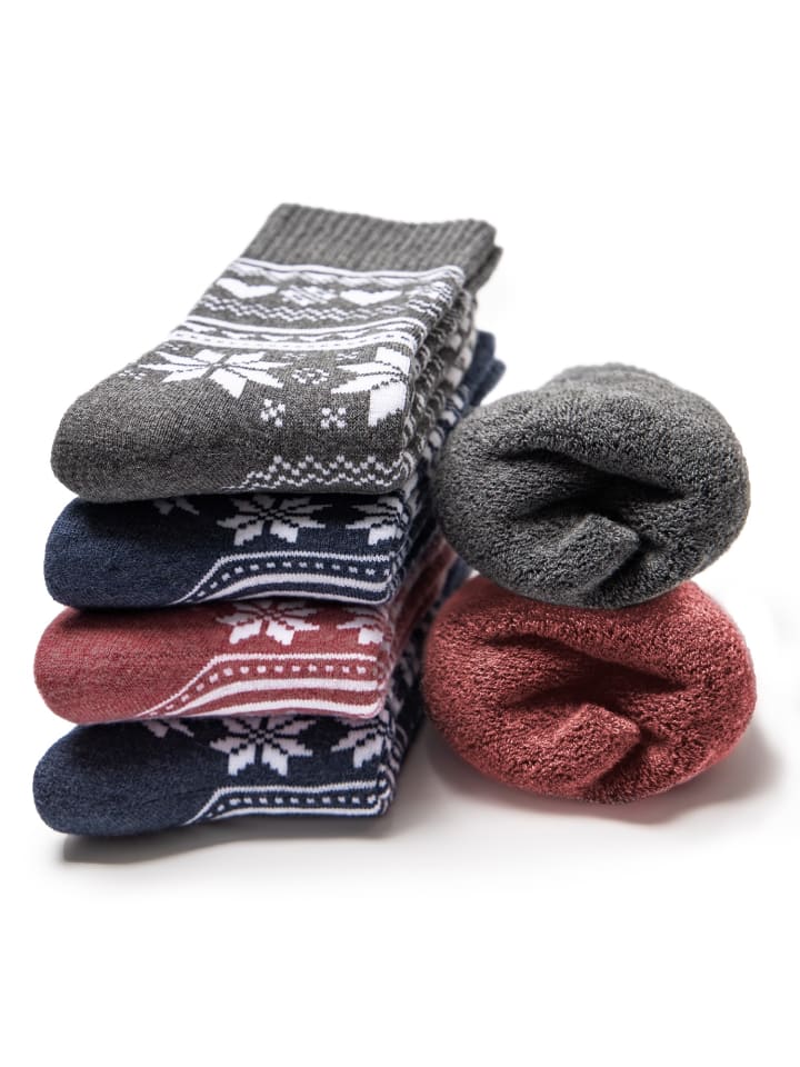 

Носки Occulto 6er Pack Norweger Socken Frida, цвет Rot-Grau-Blau