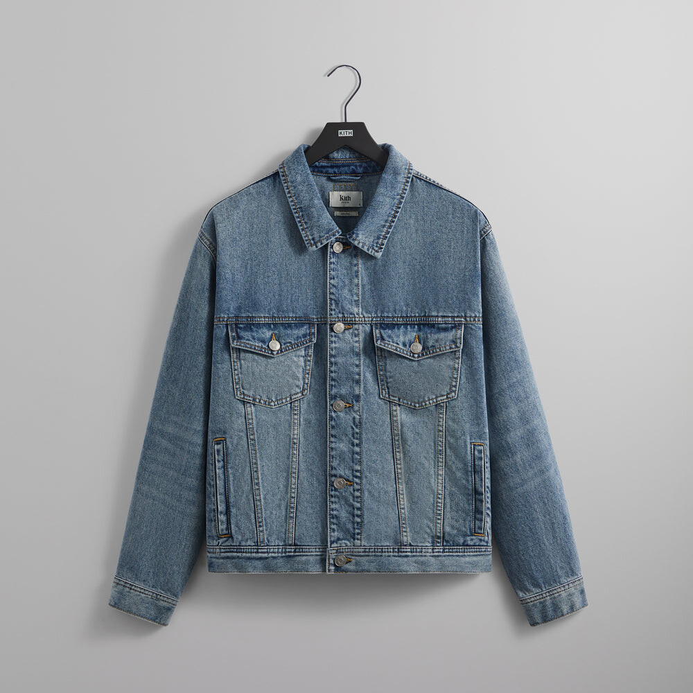 

Куртка Kith Centre Denim Jacket, цвет Dark Indigo