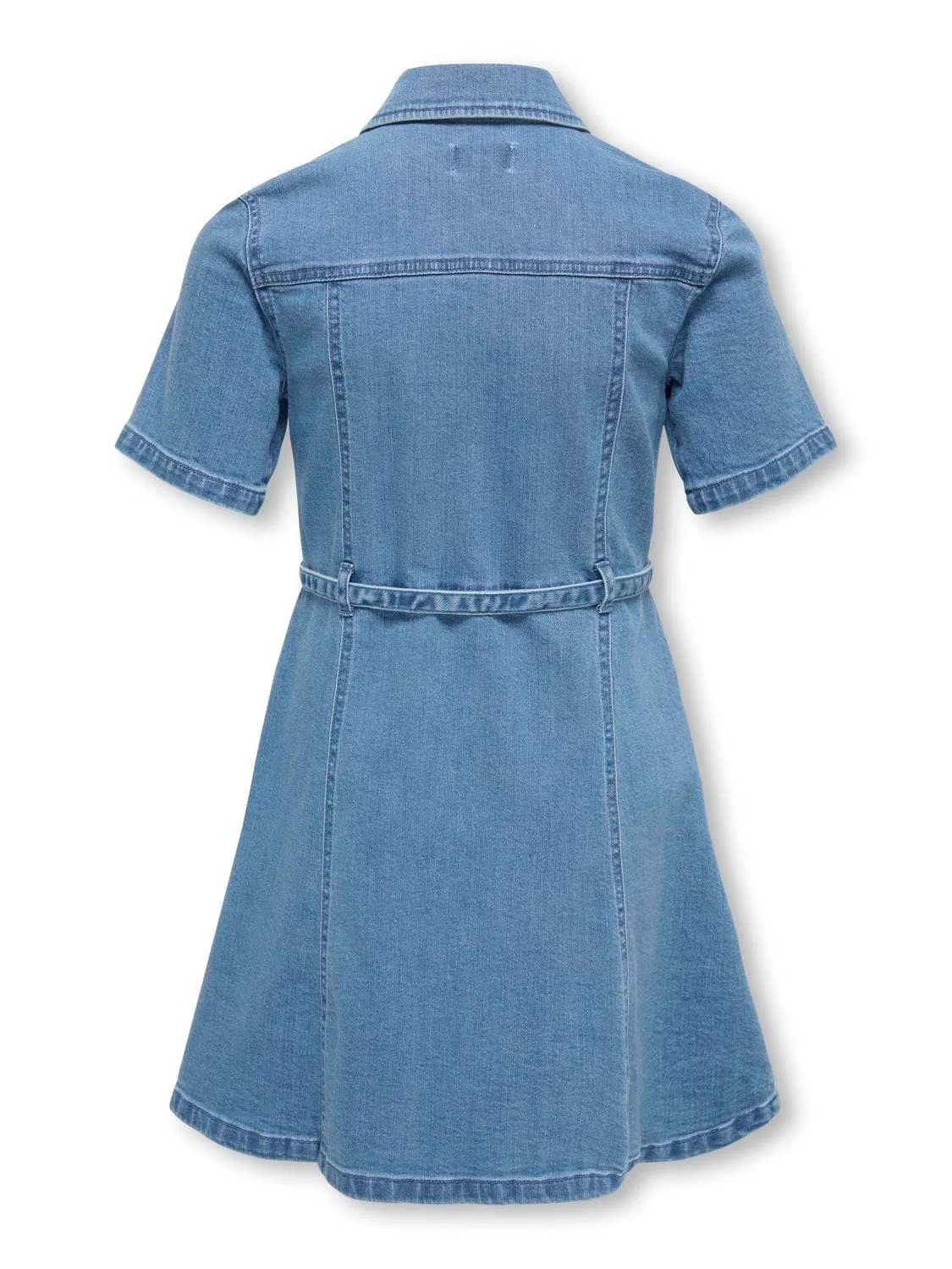 Платье джинсовое с поясом KIDS ONLY, medium blue denim — фото 4