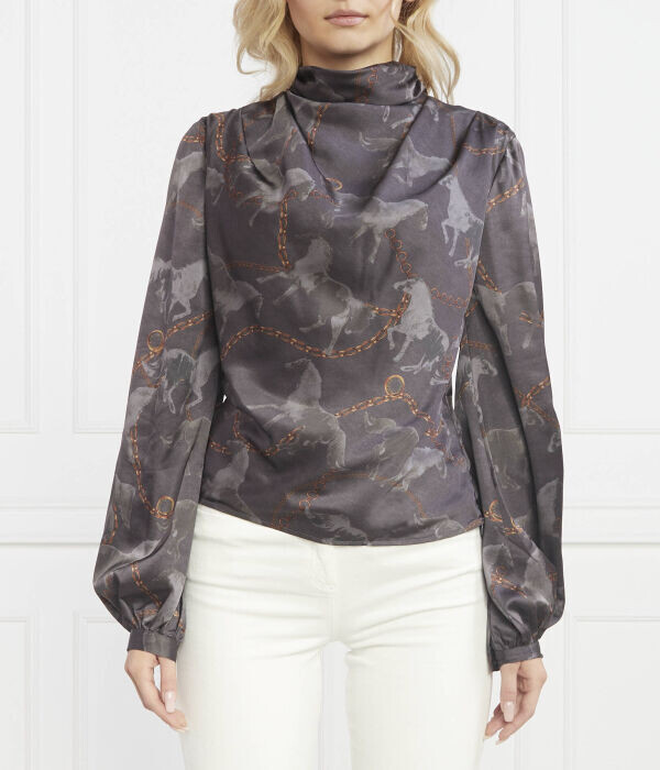 

Блузка Guess Jeans Regular Fit, серый
