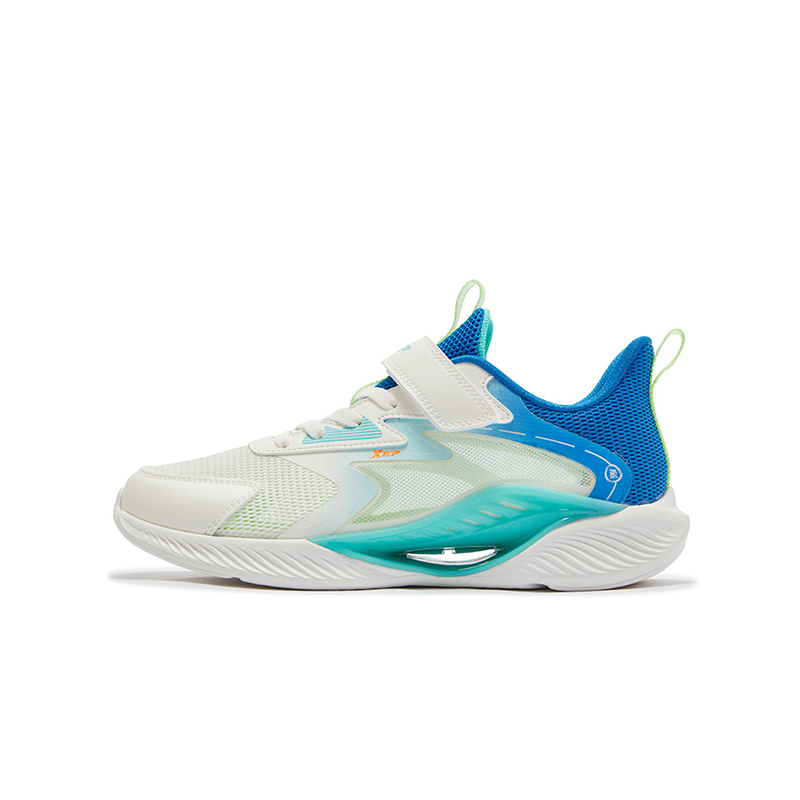 

XTEP Непромокаемые износостойкие низкие детские беговые кроссовки Sail White Prussian Blue Kids