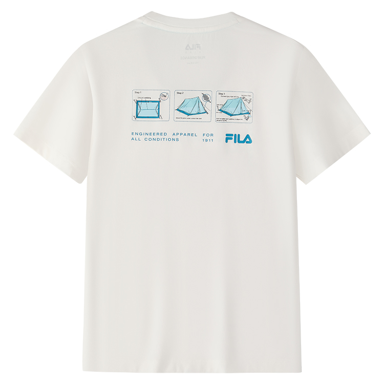 FILA KIDS Футболка Outdoor Small Pocket белая детская — фото 3