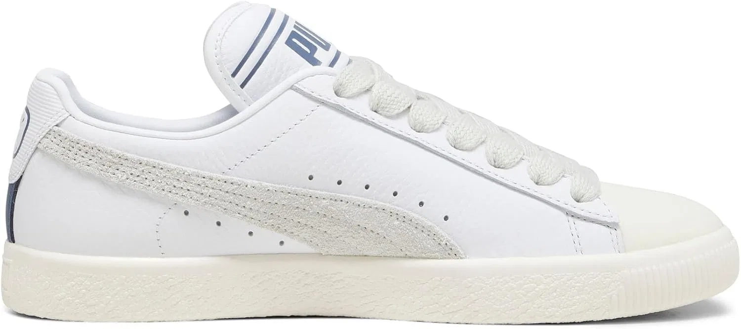 Кроссовки PUMA Clyde Q3 Rhuigi Weiß Herren, White-Grey-White — фото 4