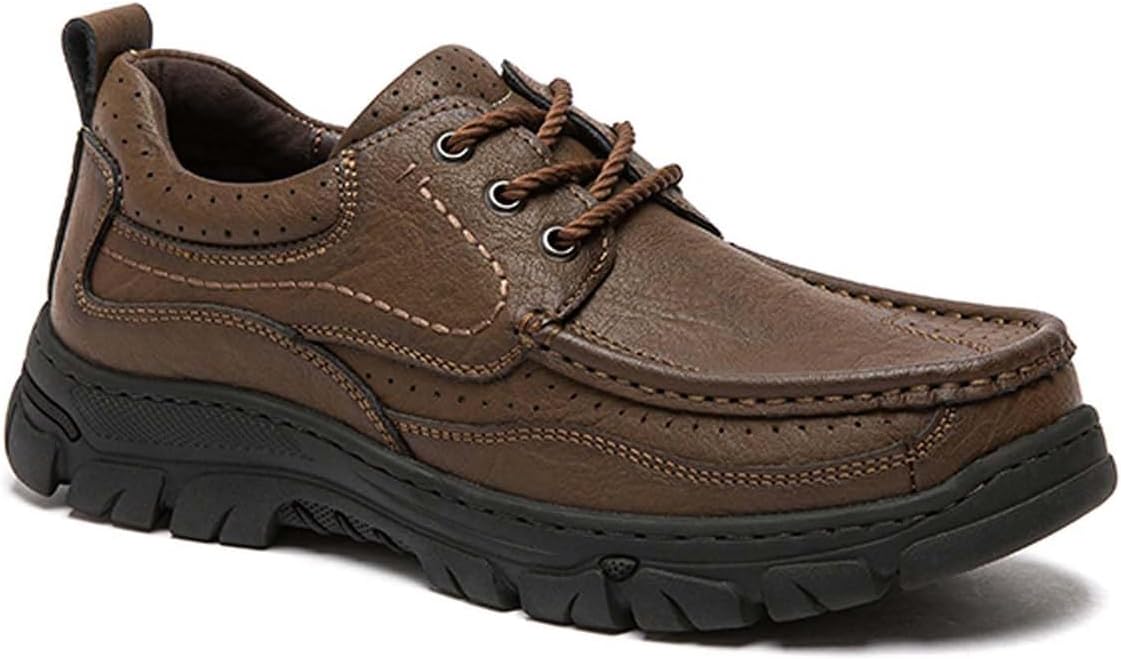 

Мужские классические кожаные слипоны для прогулок, устойчивые к скольжению, износостойкие, комфортные, мягкие, легкие, для улицы, походов, модные, для бизнеса и вождения Generic, коричневый