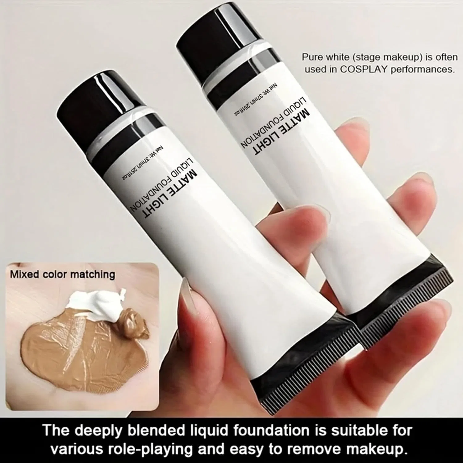 Тональное средство Face Paint Matte Liquid Foundation, белый, Cool Play Cosmetics — фото 3