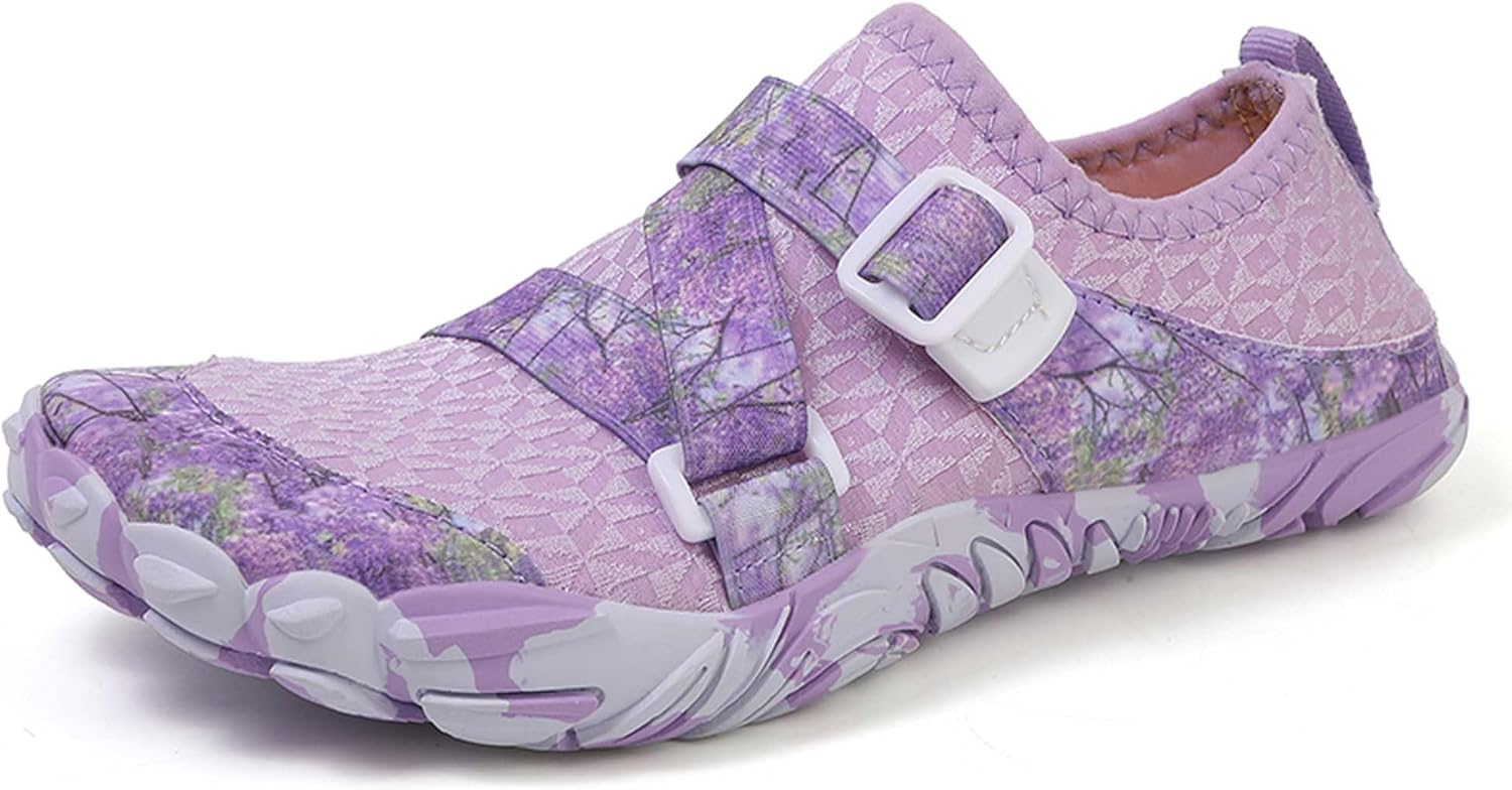 

Мужские и женские спортивные походные водные туфли, босоножки с широким носком, летние быстро сохнущие пляжные и для плавания, для занятий фитнесом в помещении, йоги и активного отдыха на природе Generic, фиолетовый