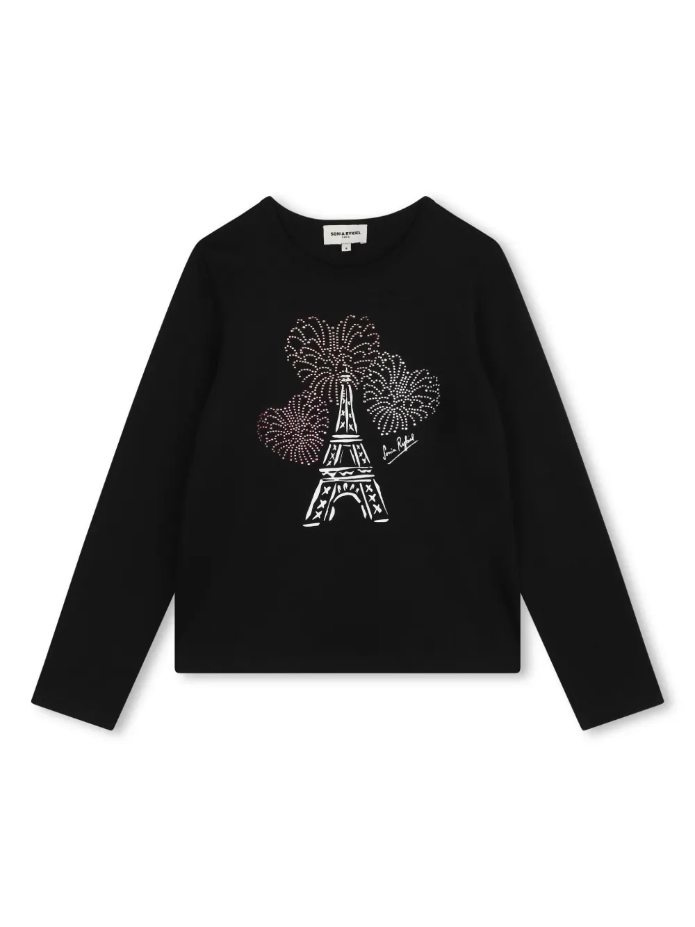

Футболка с принтом Eiffel Tower SONIA RYKIEL ENFANT, черный