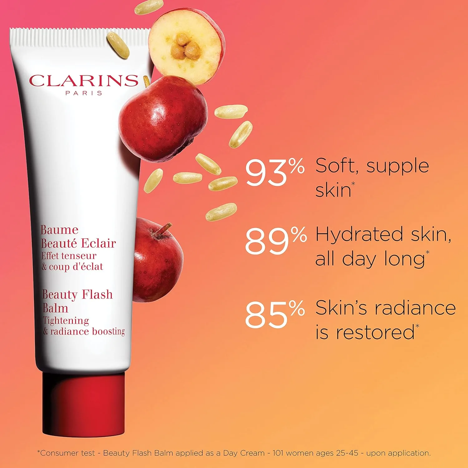 Clarins Instant Smooth Face Primer и Beauty Flash Balm набор | Разглаживающий праймер для лица | 3-в-1 крем для сияния, база под макияж или 10-минутная маска | Для всех типов кожи — фото 4