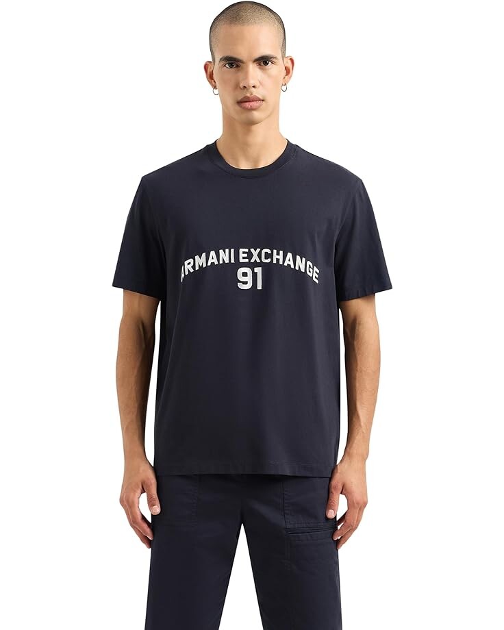 

Футболка Armani Exchange Armani 91 Logo Short Sleeve, темно-синий