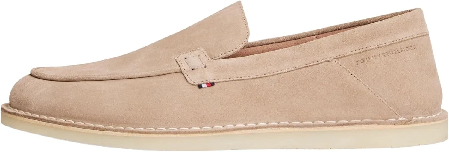 Мужские замшевые лоферы Tommy Hilfiger Hilfiger Stitchdown Fm0fm05782, низкие, Beige Coastal Taupe