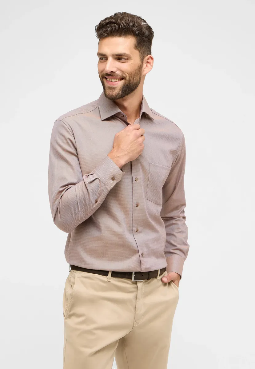 

Рубашка Eterna с длинными рукавами "MODERN FIT", карамель