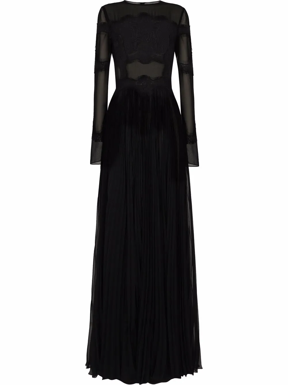 

Шифоновое платье макси со шнуровкой Dolce & Gabbana, черный