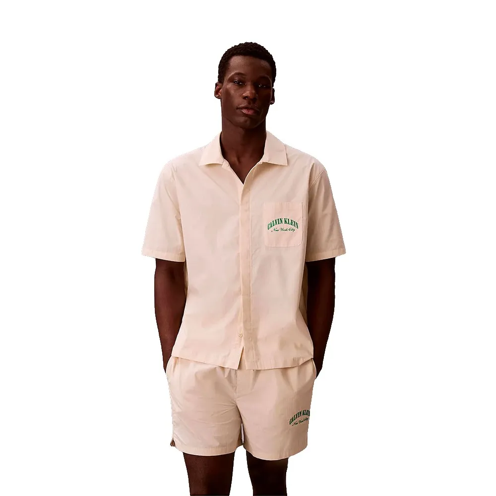 

Пижамная футболка с коротким рукавом Calvin Klein LV00NM3010, бежевый