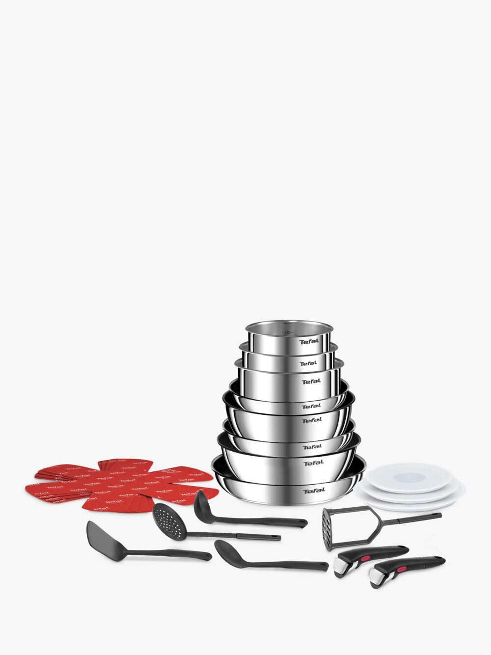 

Набор посуды, сковороды и крышки из нержавеющей стали Tefal Ingenio Emotion, 22 предмета