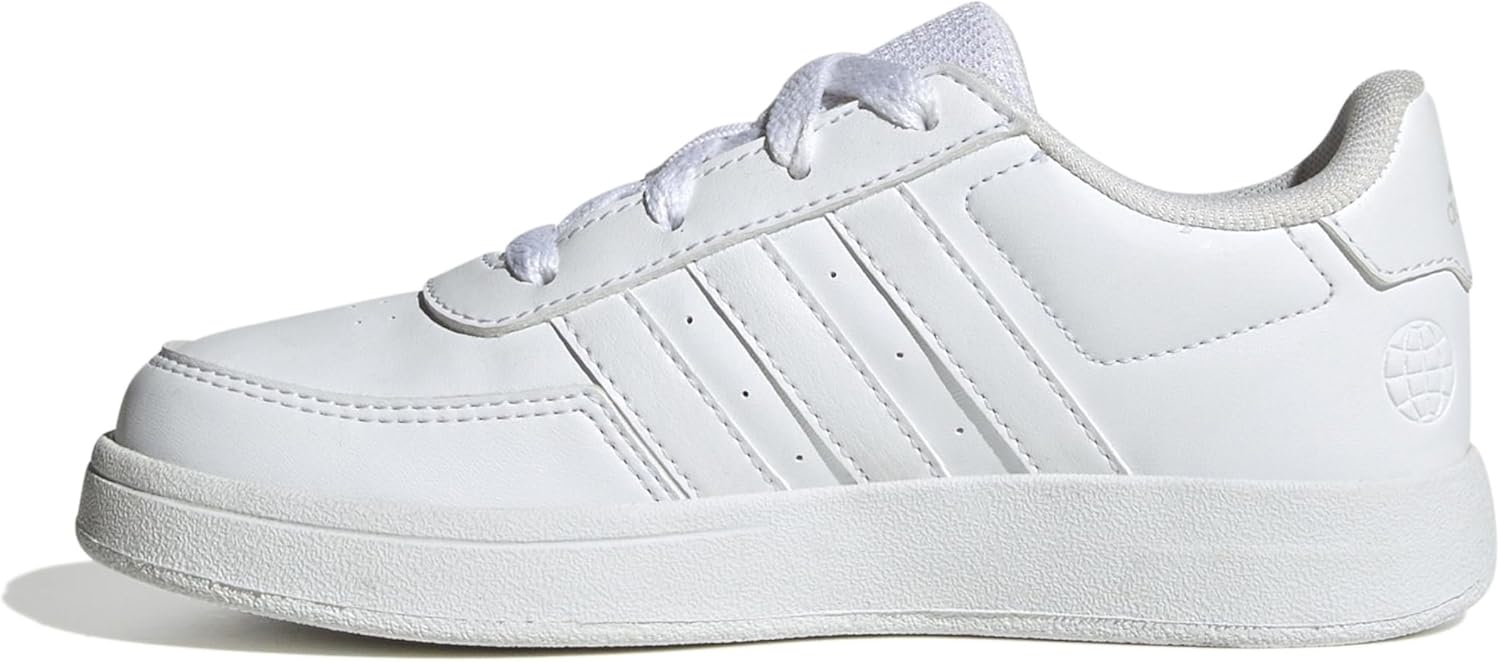 Кроссовки adidas для детей и подростков Breaknet Lifestyle Court с шнуровкой, белый — фото 2