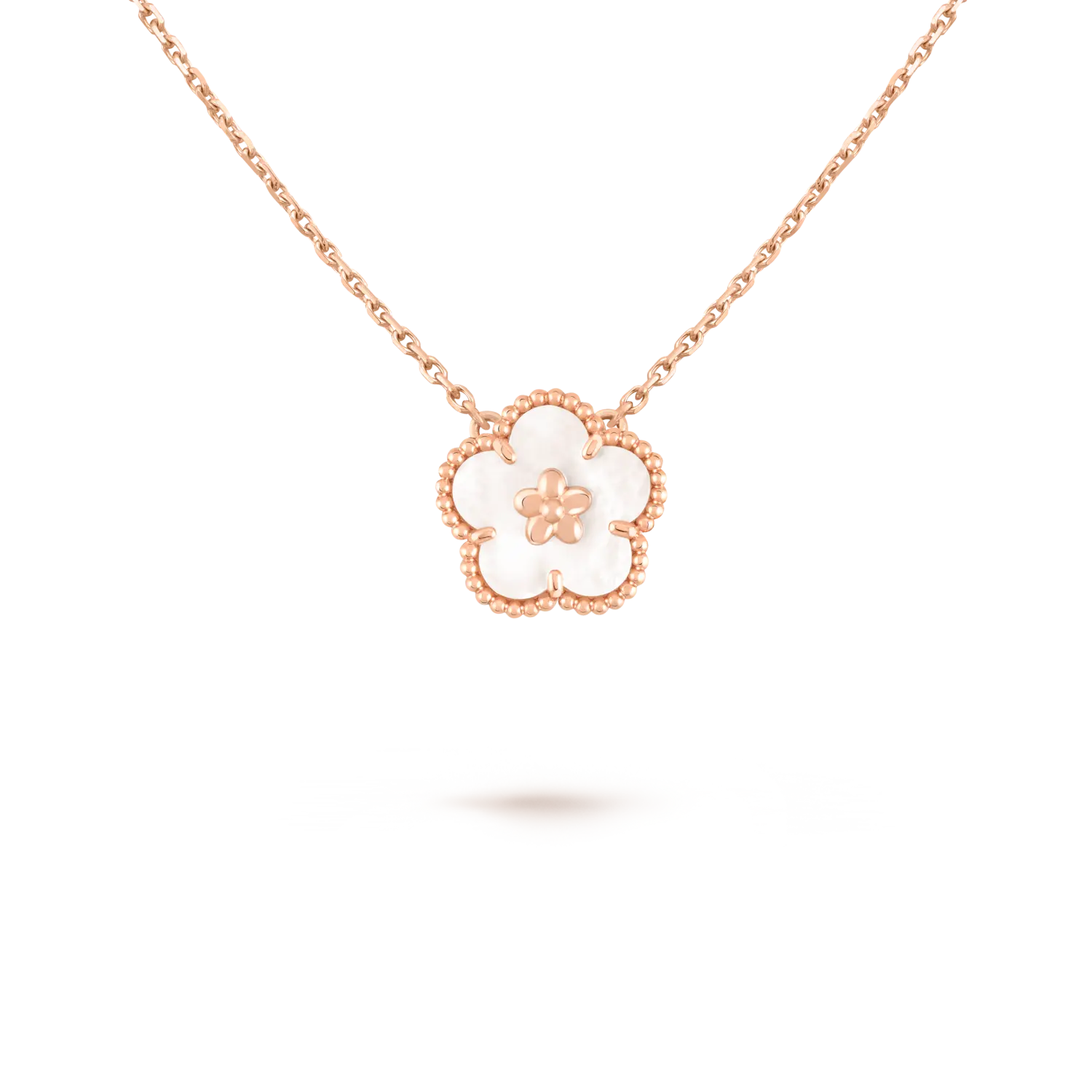 

Кулон Van Cleef & Arpels Lucky Spring, цветок сливы, 18-ct розовое золото, перламутр