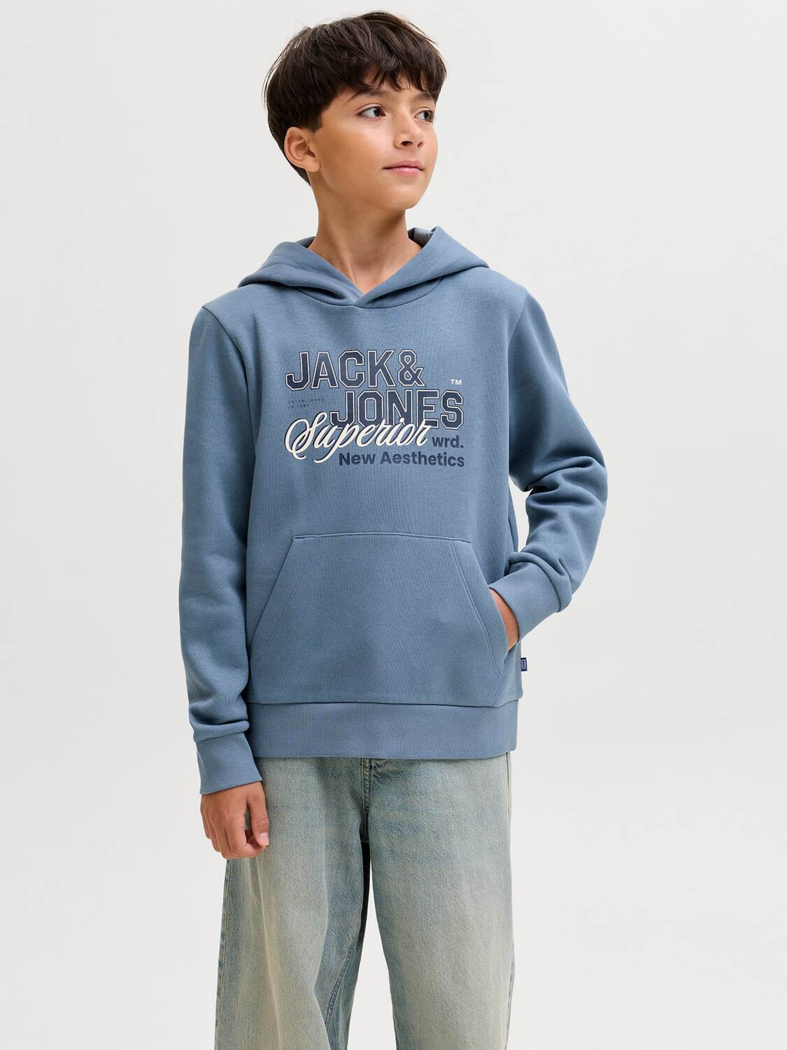 Jack & Jones Junior Толстовка в цвете сапфир, темно-синий — фото 4