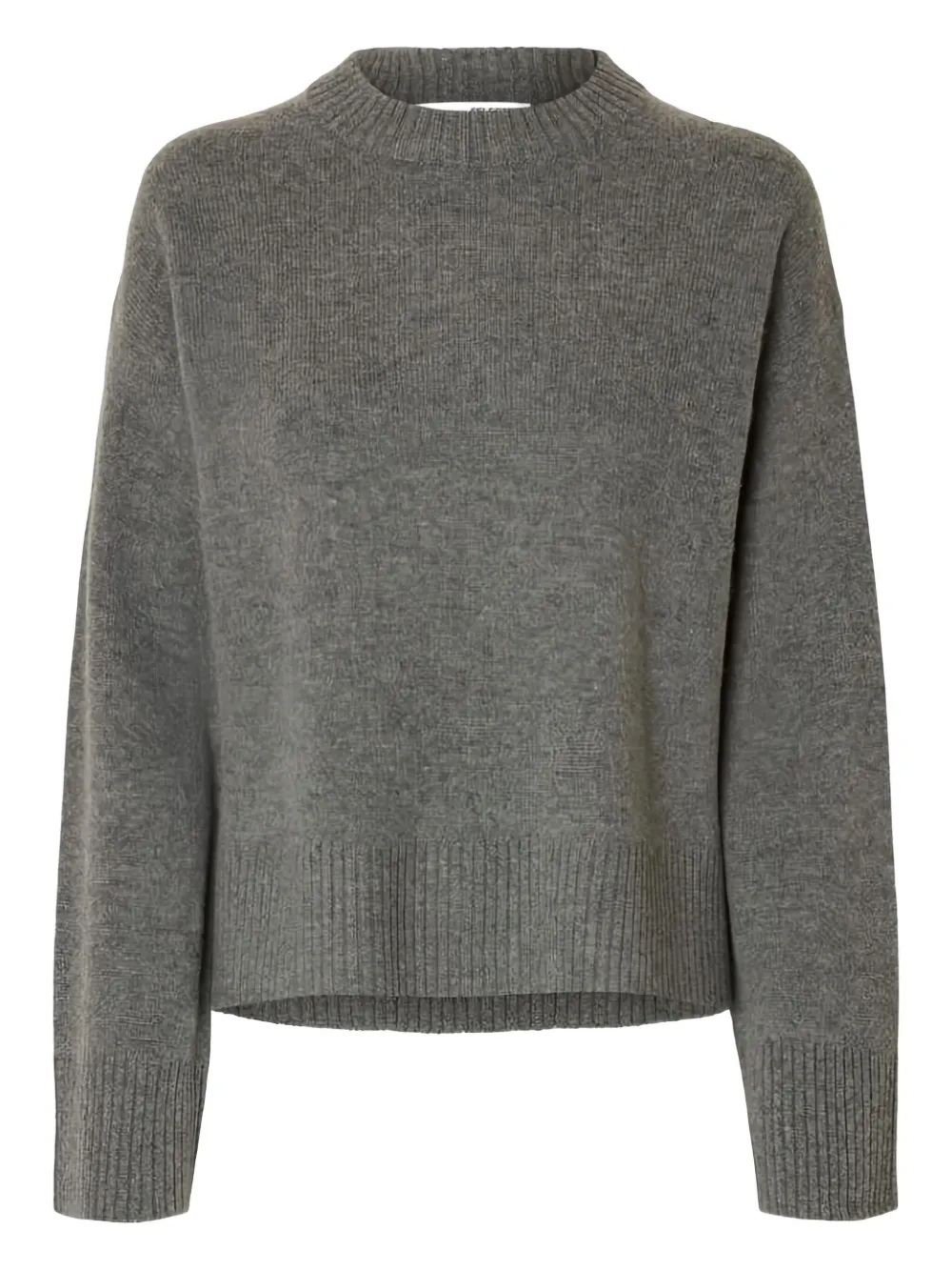 

Свитер из смеси шерсти и кашемира с круглым вырезом Selected Femme, серый