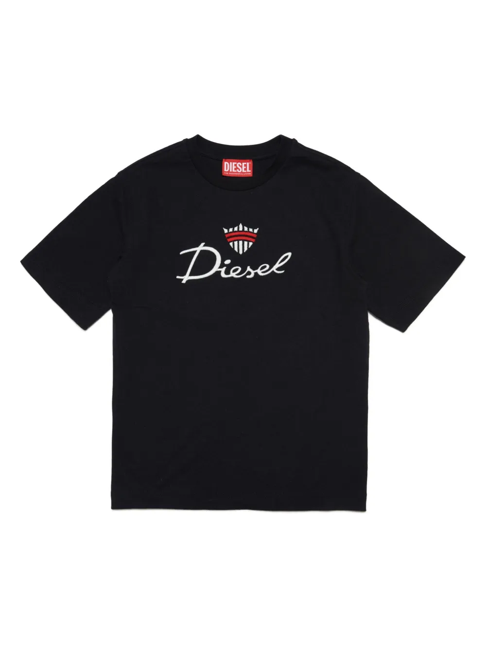 

Футболка с вышитым логотипом Diesel Kids, черный