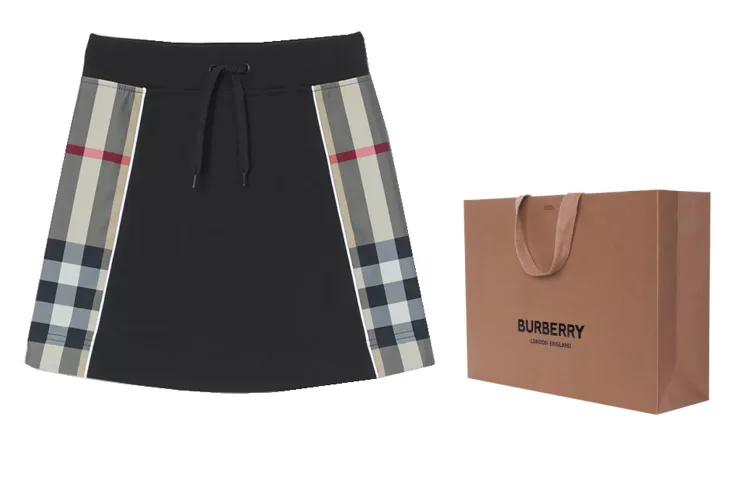 Детская юбка средней длины Burberry, Black+Shopping Bag Packaging (Shopping Bag Included)