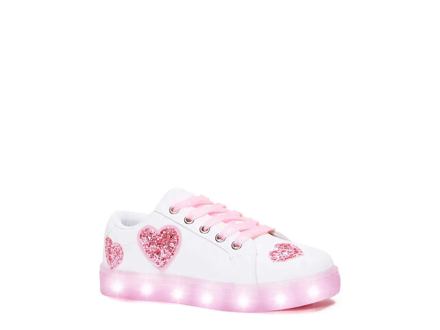 

Кроссовки Glitter Heart Light-Up Sneaker Fabkids, белый