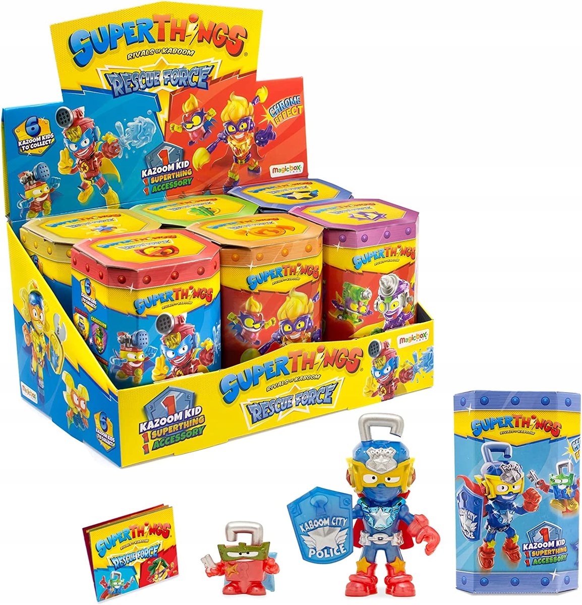 

Super Zings Series 10 Things Kazoom Kid Resuce Force, полный набор, волшебная коробка Magic Box