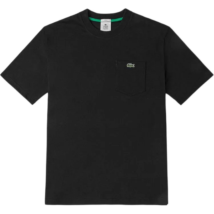 Футболка LACOSTE Unisex, ретро стиль, черный