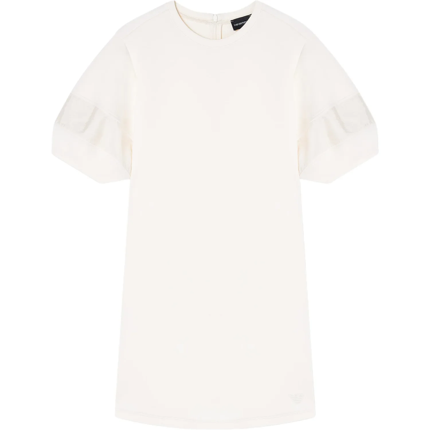 SS26 Платье с коротким рукавом Women's EMPORIO ARMANI, белый