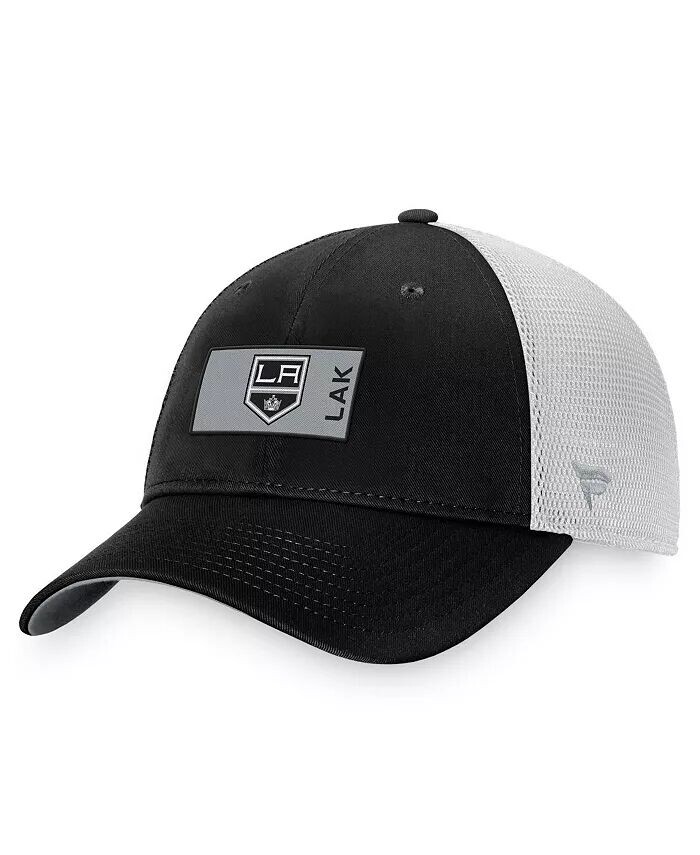 

Мужская черно-белая кепка Los Angeles Kings Authentic Pro Rink Trucker Snapback Fanatics