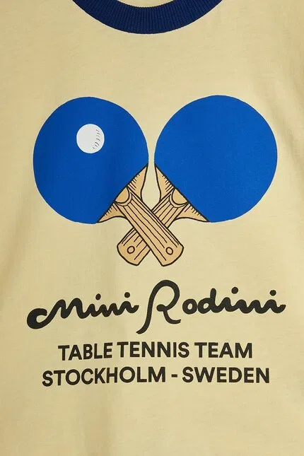 Футболка с принтом Table tennis Mini Rodini, желтый — фото 3