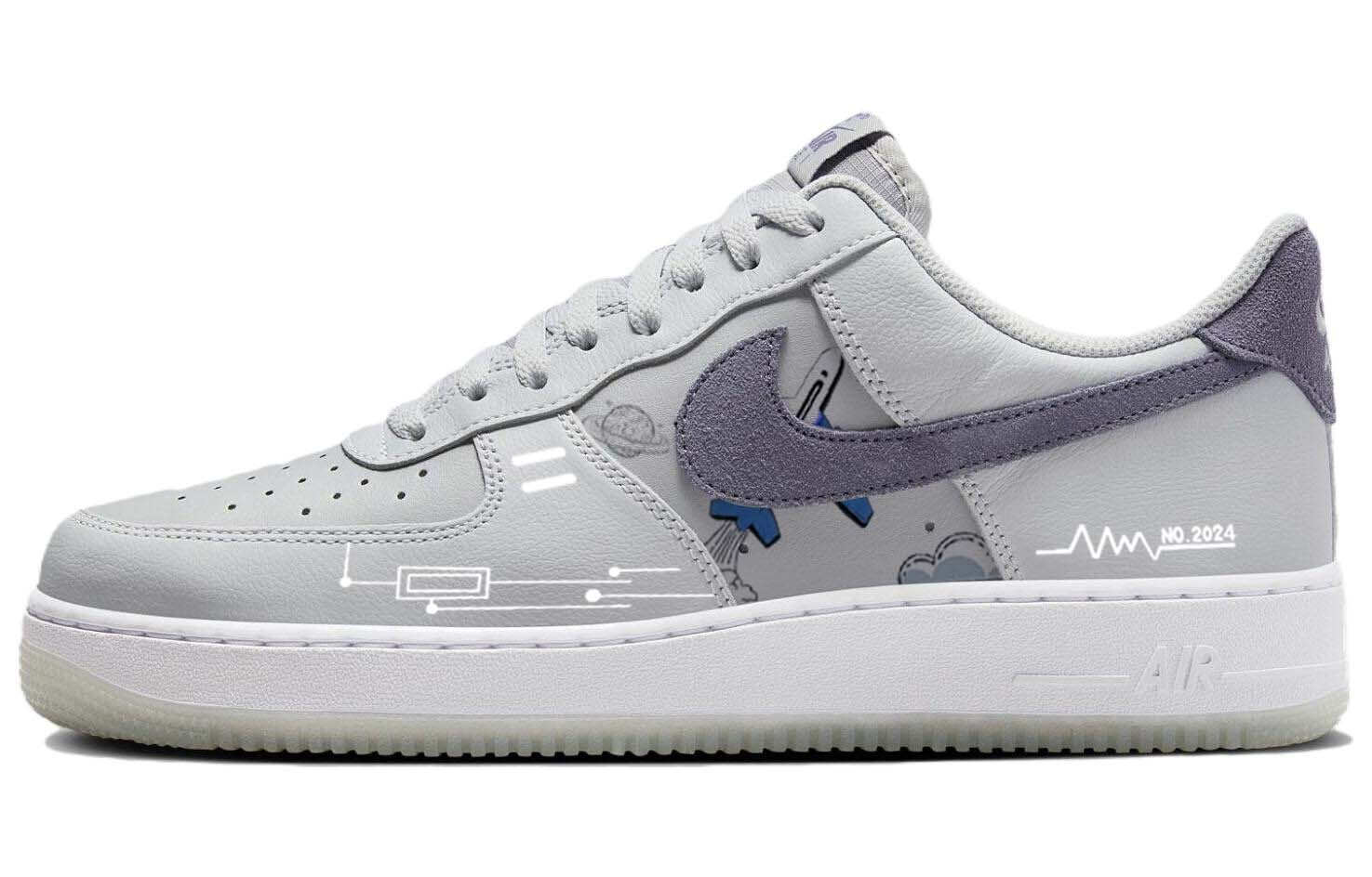 

Кроссовки Nike Air Force 1 Skateboarding Shoes Men Low-top Brown/black, серый