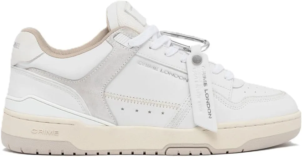 Кроссовки Crime London Dribble White Trainers, белый