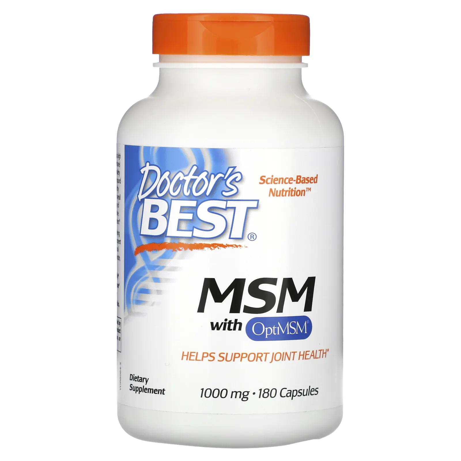 

Doctor's Best MSM with OptiMSM 1,000 mg 180 Capsules