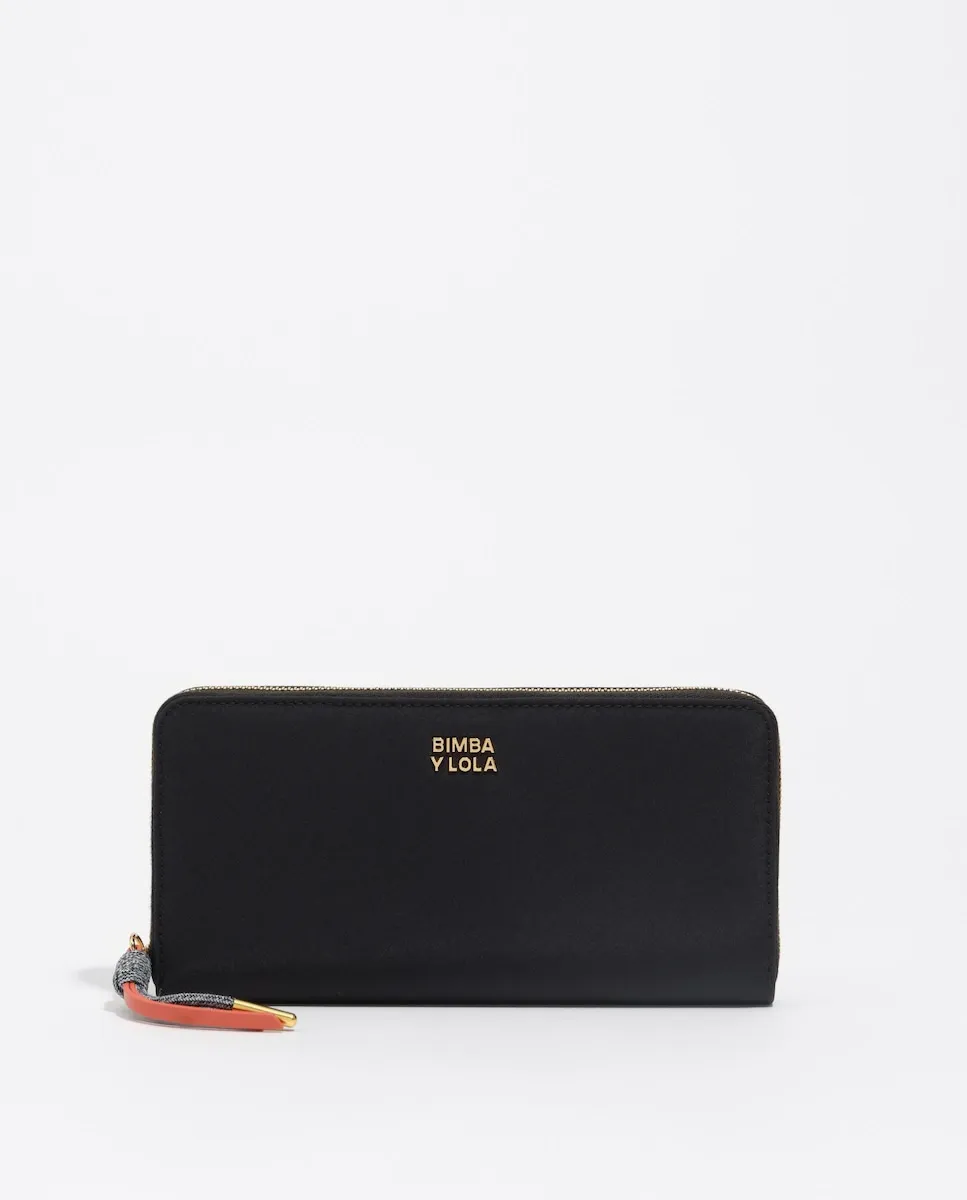 

Большой горизонтальный женский кошелек из нейлона Bimba y Lola, черный